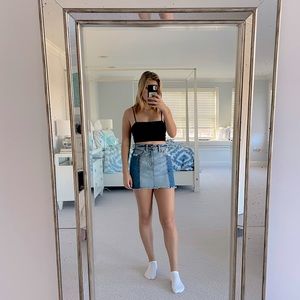 Abercrombie & Fitch Natural Rise Jean Skirt